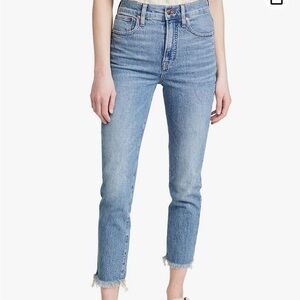 Madewell perfect vintage Jean size 25 frayed hem Ainsworth light/medium wash